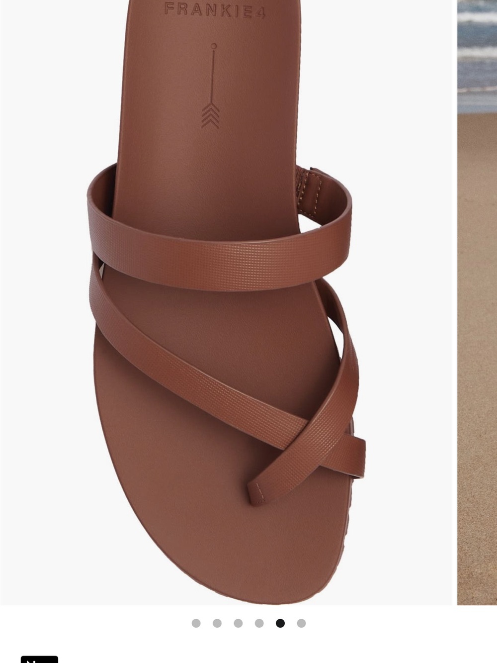 Frankie4 Isla Waterproof Toe Loop Sandal Brown 8 - Picture 2 of 7